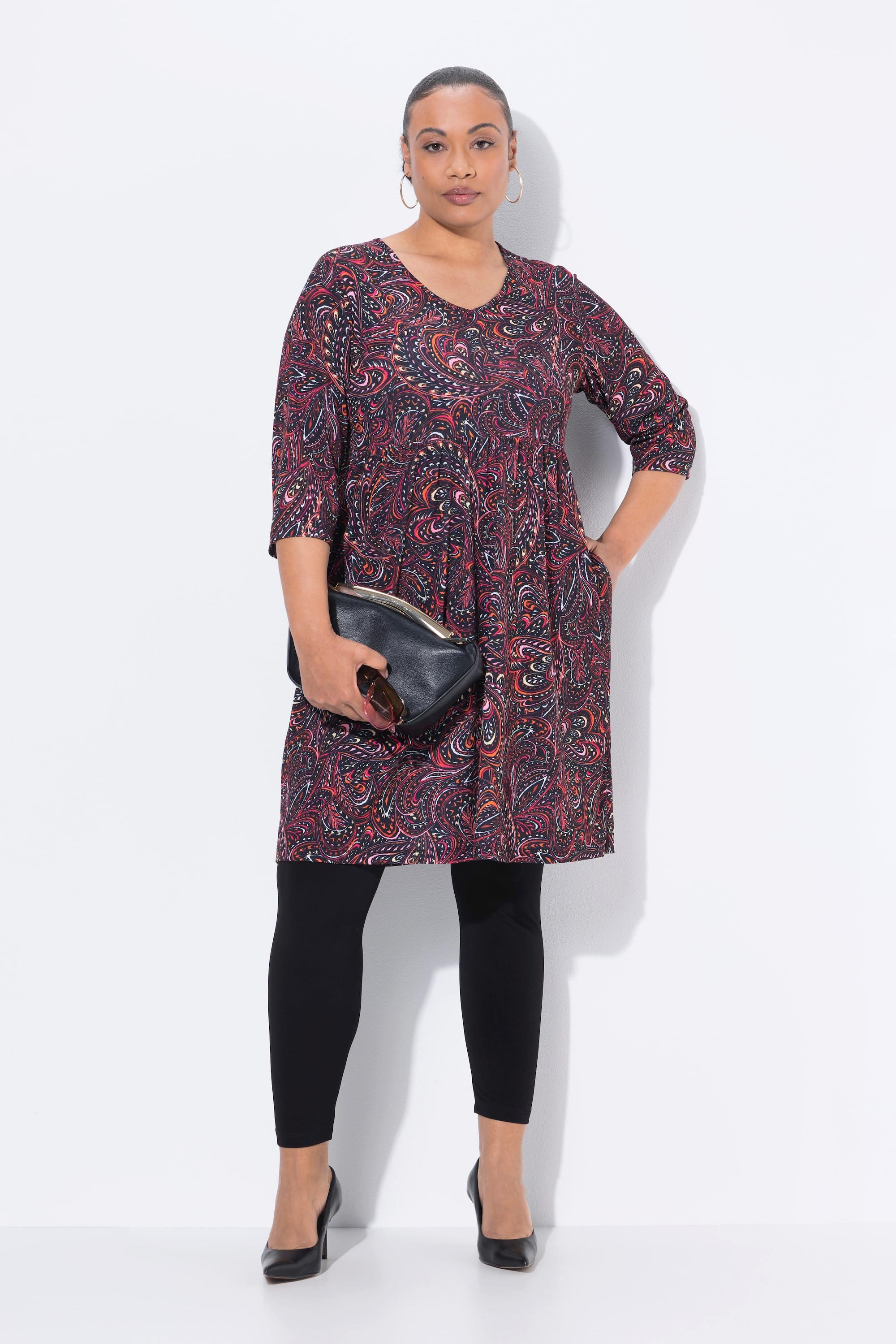 Ulla Popken Longshirt Paisley Linea ad A Maniche 3/4  