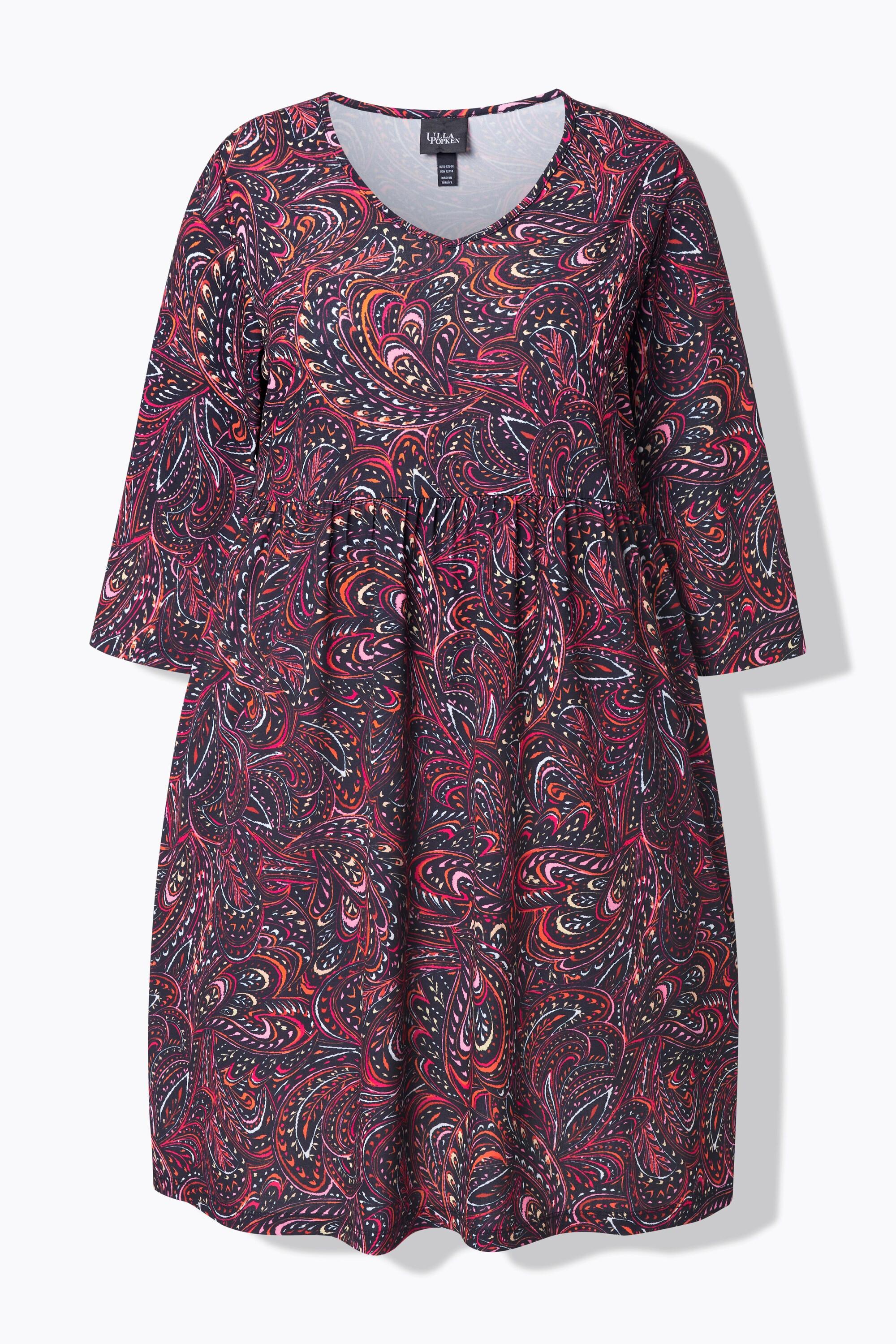 Ulla Popken Longshirt Paisley Linea ad A Maniche 3/4  