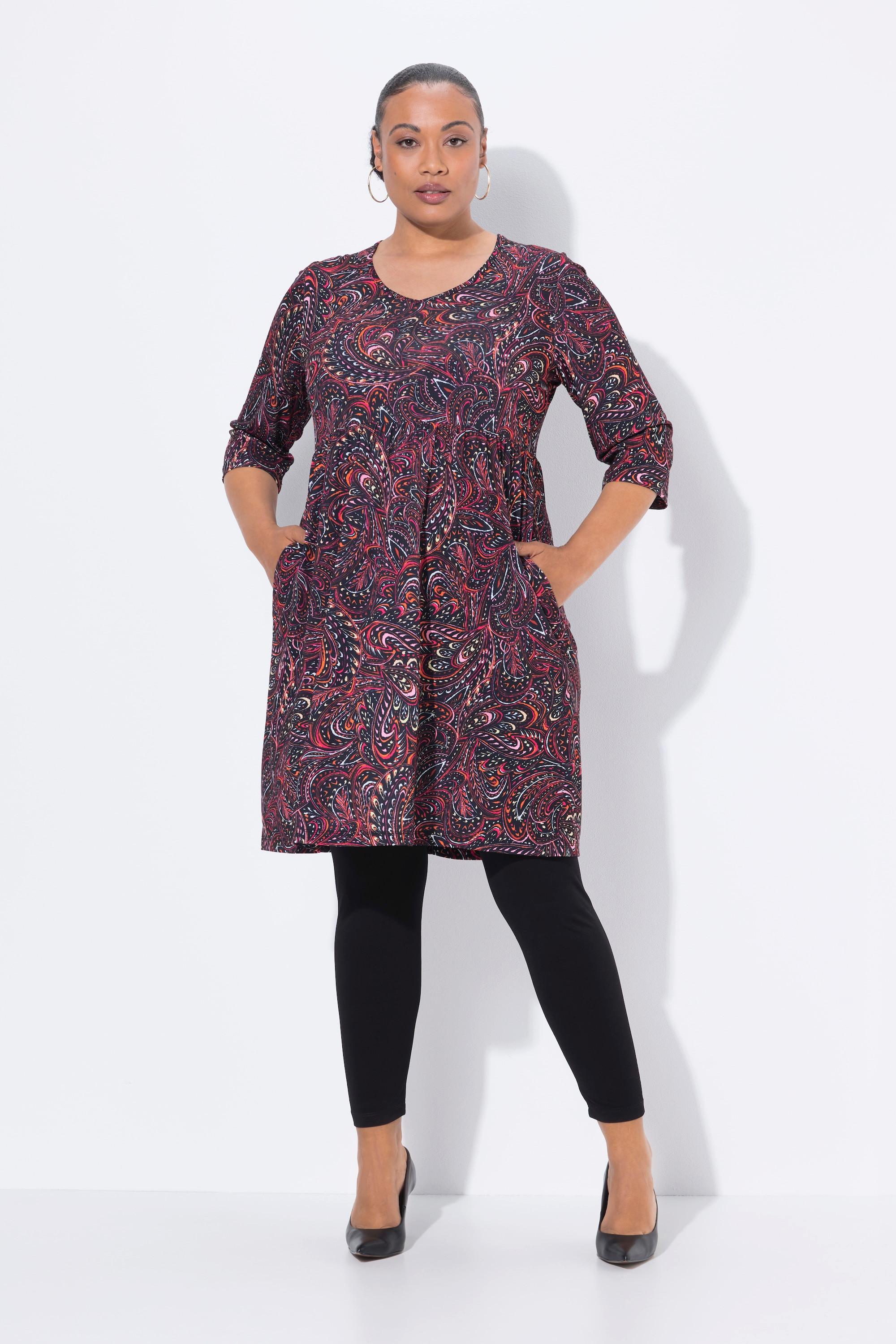 Ulla Popken Longshirt Paisley Linea ad A Maniche 3/4  