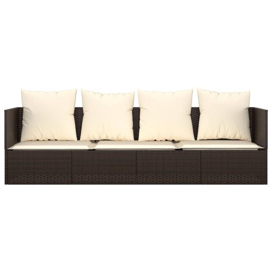 VidaXL Outdoor loungebett poly-rattan  