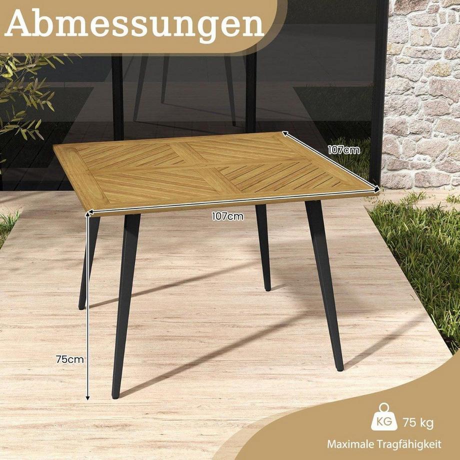 Northix Table de patio avec trou pour parasol  