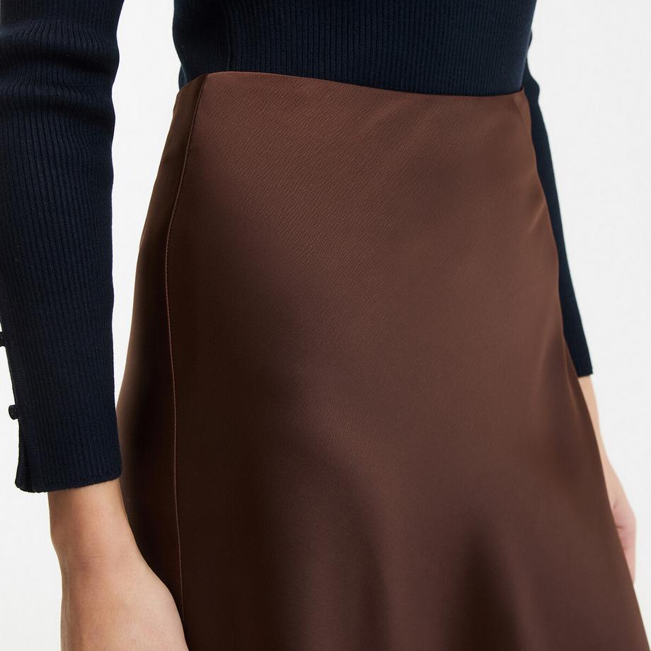 La Redoute Collections Gonna lunga svasata in raso opaco  