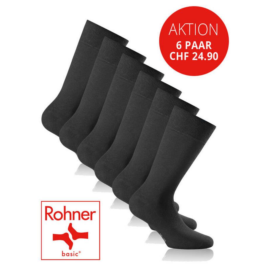 Rohner Chaussettes Casual Basiques Lot de 6  