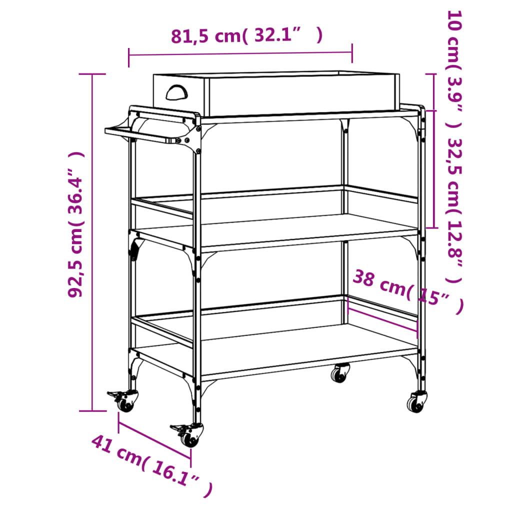 VidaXL carrello da cucina Legno multistrato  