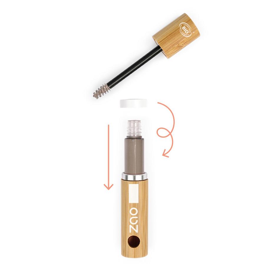 ZAO MAKEUP  Augenbrauen-Mascara - Bio-zertifiziert, vegan und nachfüllbar 