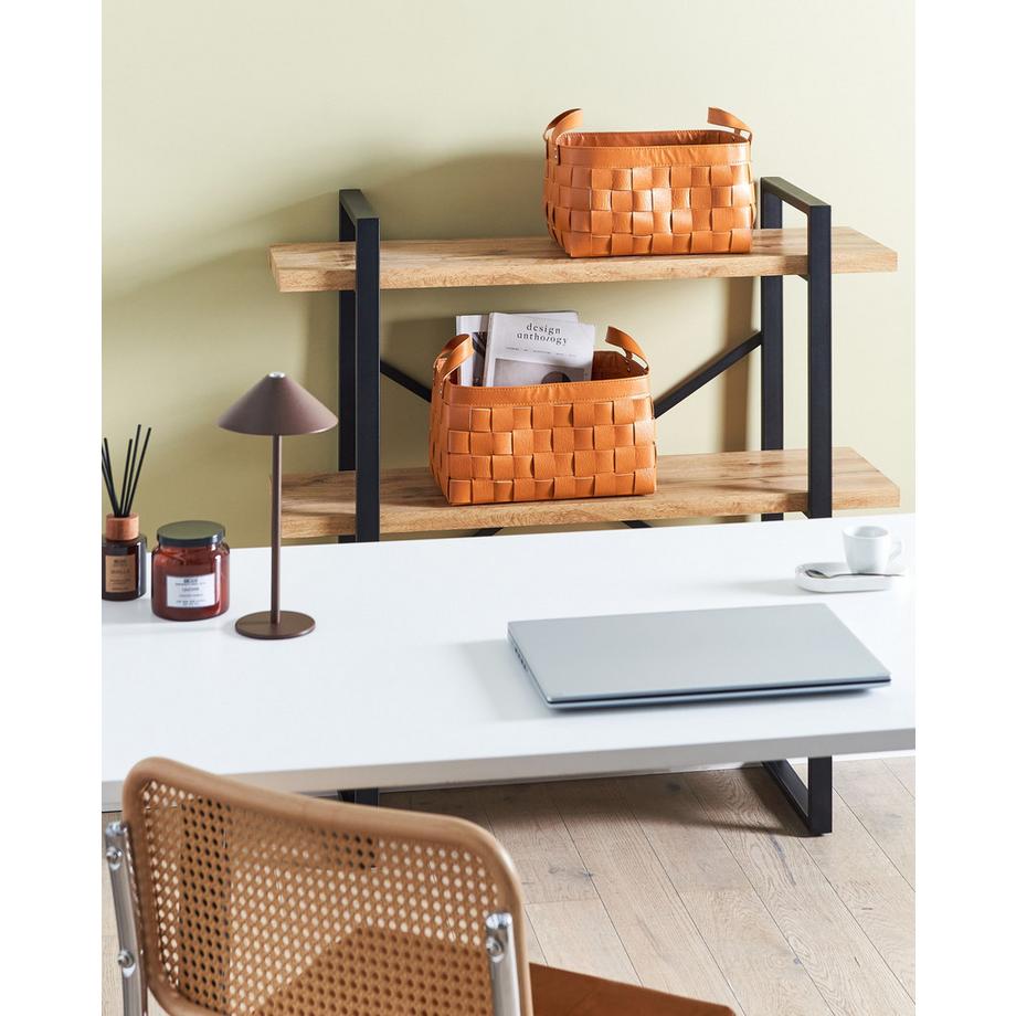 Beliani Korb, Büroaccessoires en Pelle sintetica Retrò SIPPAR  