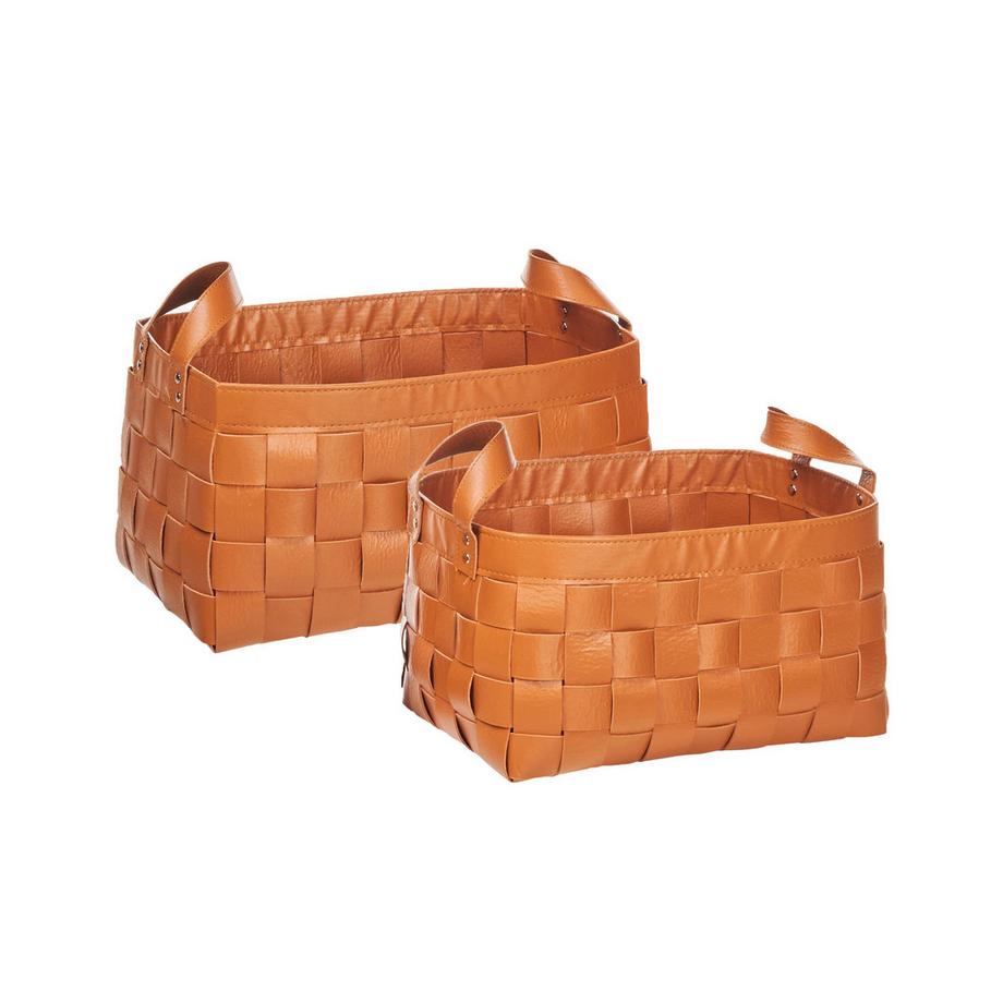 Beliani Korb, Büroaccessoires en Pelle sintetica Retrò SIPPAR  