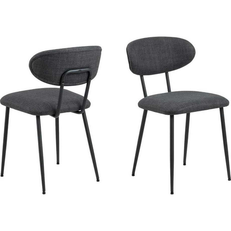 Sedia da pranzo Daphne grigio scuro (1 pezzo)