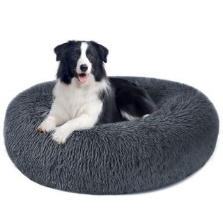 Alopini  Panier pour chien Coussin pour chien Rond en peluche - Donut 
