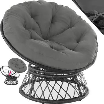 Fauteuil papasan en rotin Gargano rotatif