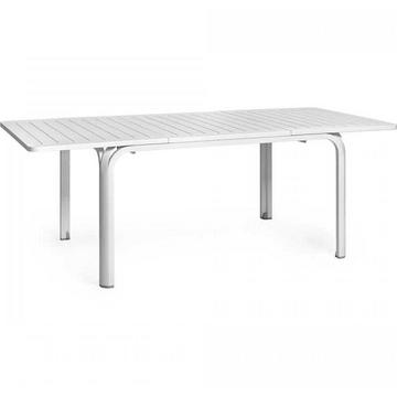 Table de jardin extensible Alloro blanc 140