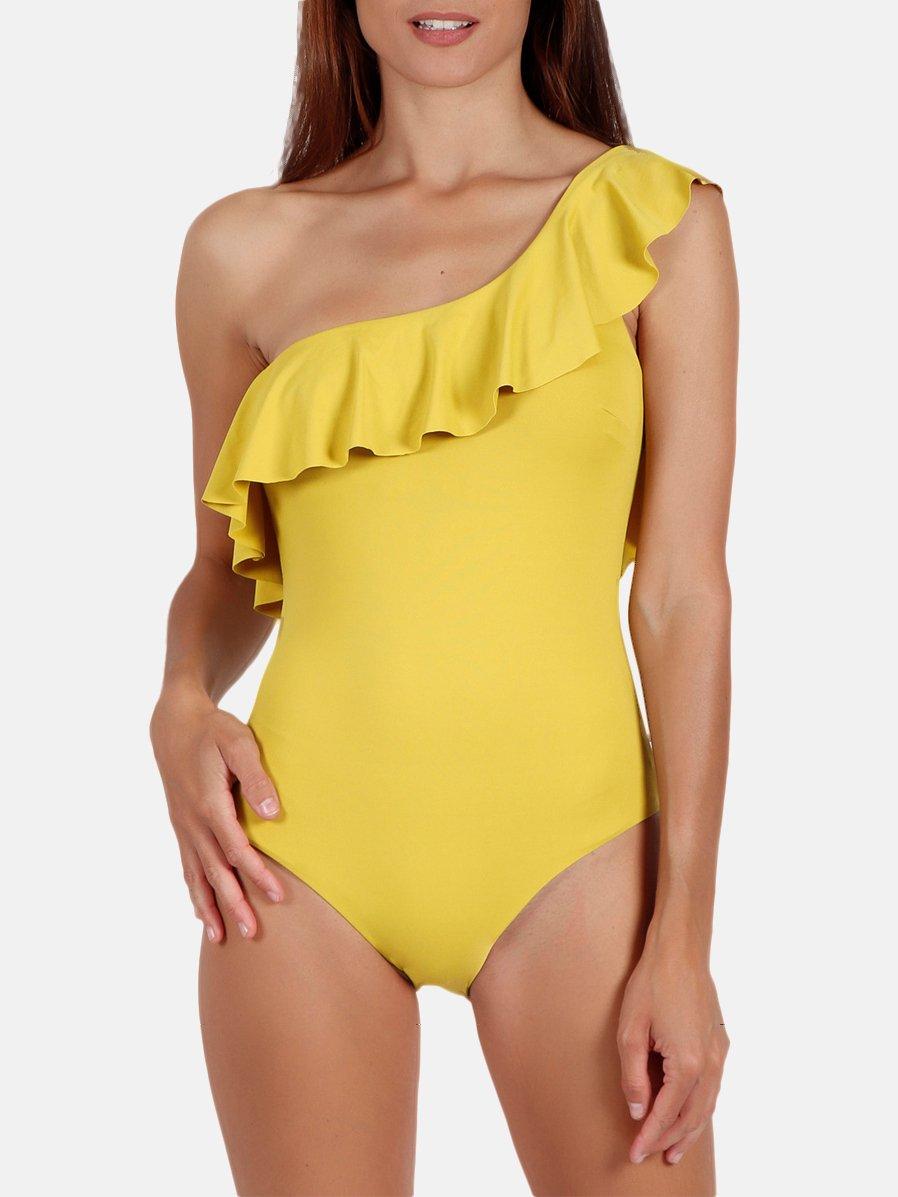 Admas Einteiliger Badeanzug mit seitlichen Rüschen  