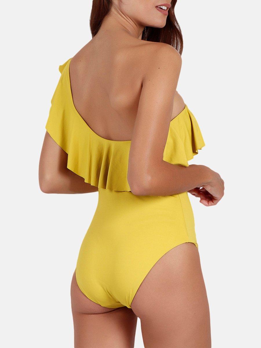 Admas Einteiliger Badeanzug mit seitlichen Rüschen  