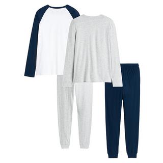 La Redoute Collections  2er-Pack Pyjamas aus Jersey mit Aufschrift 