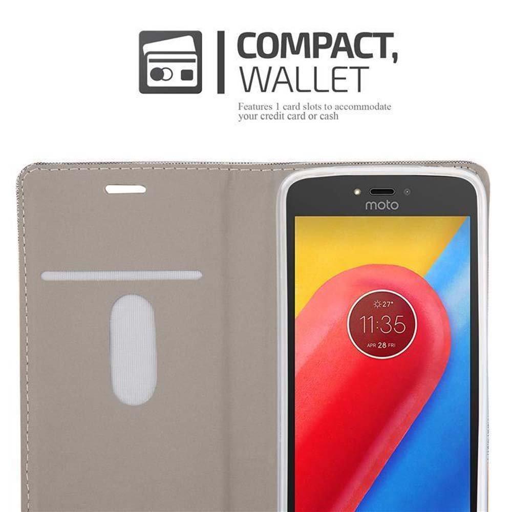 Cadorabo  Housse compatible avec Motorola MOTO C PLUS - Coque de protection avec fermeture magnétique, fonction de support et compartiment pour carte 