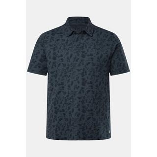 JP1880  Maglia polo di piqué con mezze maniche e stampa floreale, fino alla tg. 8XL 