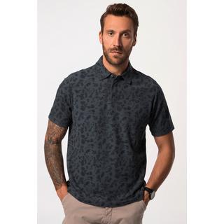 JP1880  Maglia polo di piqué con mezze maniche e stampa floreale, fino alla tg. 8XL 