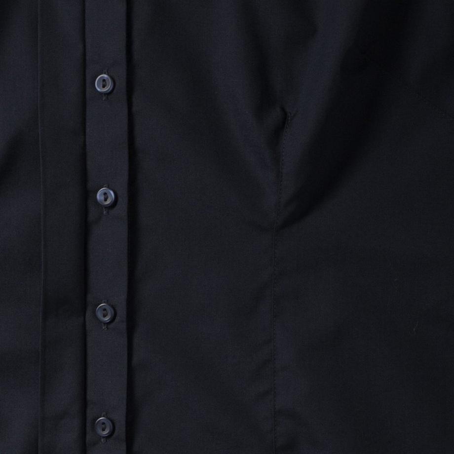 Russell Collection Camicia Popeline Facile Manutenzione Aderente Maniche 3/4  