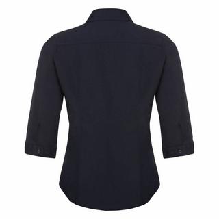 Russell Collection Popelin Bluse Pflegeleicht Tailliert 3/4 Ärmel  