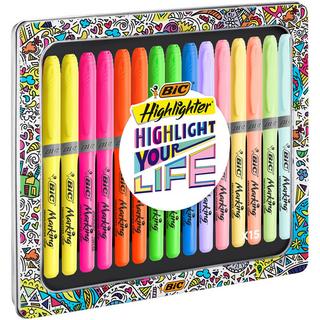 BiC BIC 992733 evidenziatore 15 pz Blu, Verde, Arancione, Rosa, Viola, Giallo  