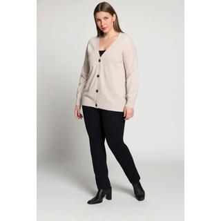 Ulla Popken  Cardigan dal taglio oversize con maglia intrecciata e scollo a V 