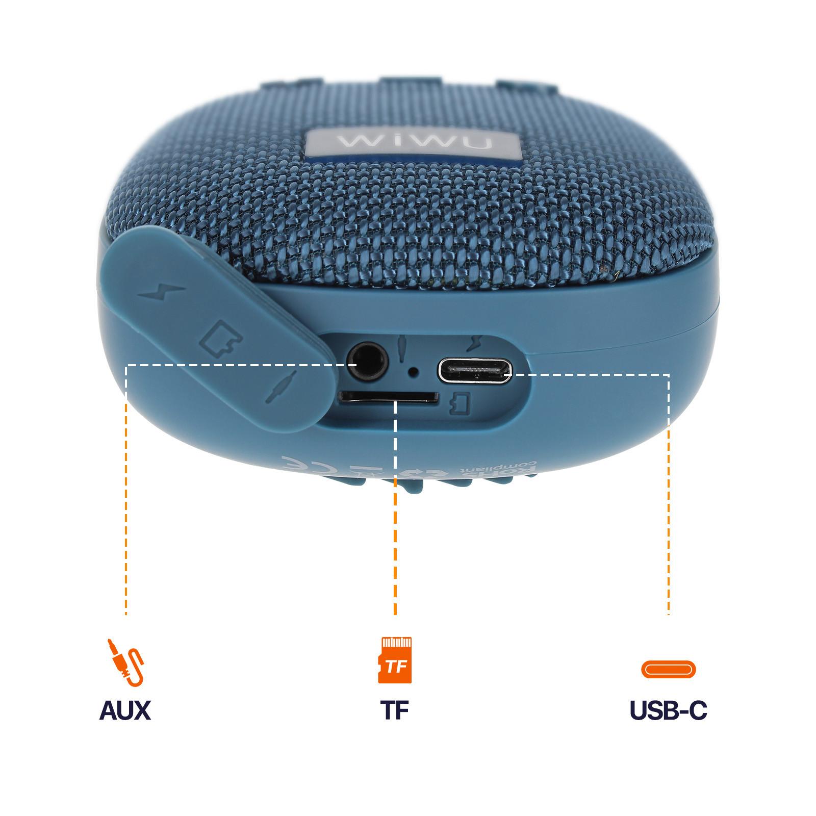 Wiwu  Enceinte Bluetooth WiWU Clip Fun H3 Bleu 