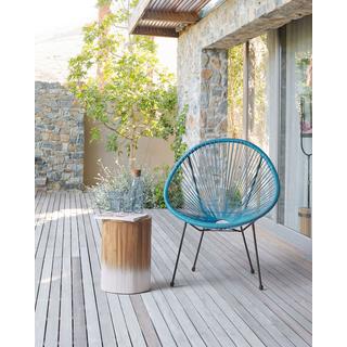 Beliani Gartenstuhl aus PE Rattan Modern ACAPULCO II  