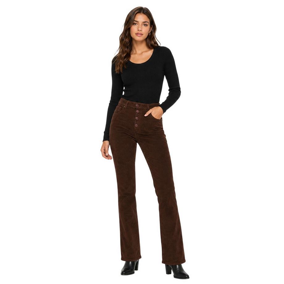 REPLAY Jeans en velours côtelé taille haute  