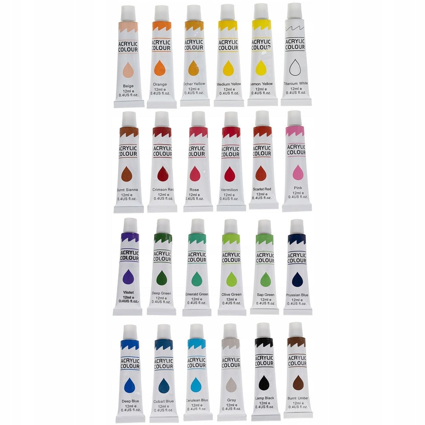 eStore  Acrylfarben - 24 Stück - 12 ml 