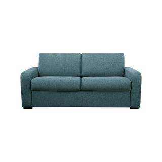 Vente-unique Schlafsofa mit Matratze 4-Sitzer - Liegefläche 160 cm - Matratze 14 cm - Stoff - Blau - BEVIS  