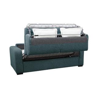 Vente-unique Canapé 4 places convertible express en tissu bleu - Couchage 160 cm - Matelas 14 cm - BEVIS  