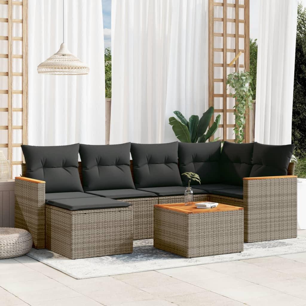 VidaXL set divano da giardino Polirattan  