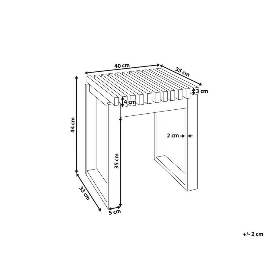 Beliani Outdoor Beistelltisch aus Akazienholz Modern BELLANO  