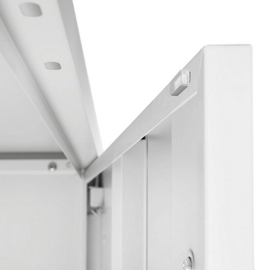 Tectake Armoire à Dossiers Blake, fermeture magnétique, étagères réglables, verrouillable, clés incluses  