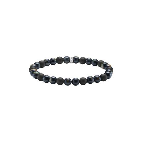 Thomas Sabo  Talisman-Armband mit Tigerauge- und Obsidian-Perlen 