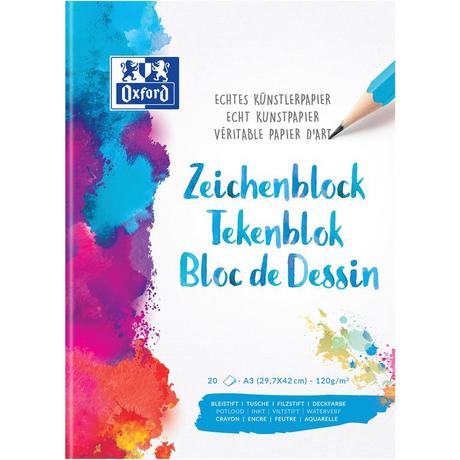 Oxford OXFORD Zeichenblock A3 100050301 blanko,90g 20 Blatt  