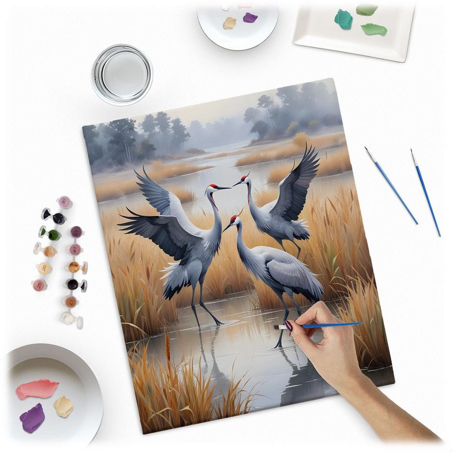 B2X Peinture par numéros 40x50 cm Grues Massido  