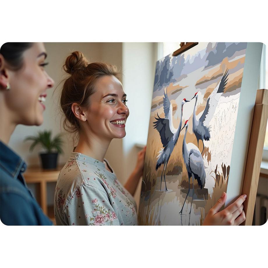 B2X Peinture par numéros 40x50 cm Grues Massido  