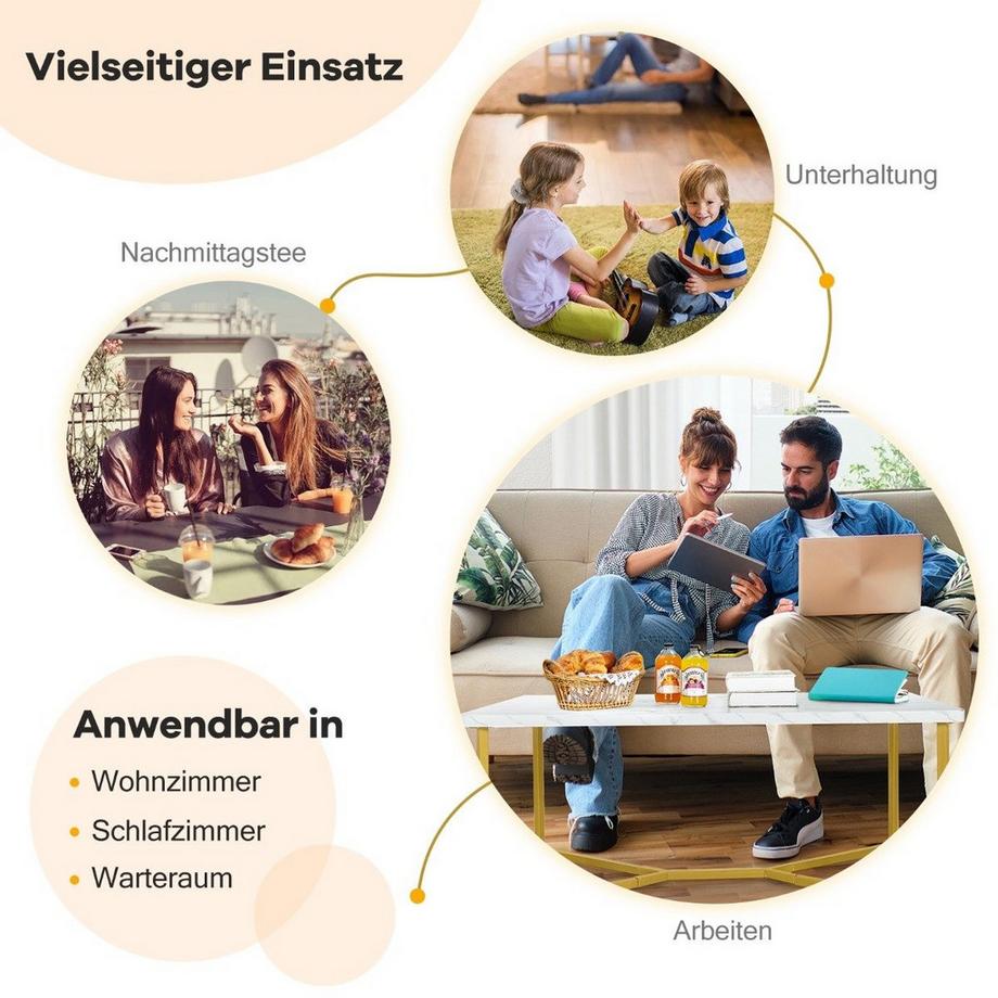 Northix Couchtisch mit verstellbaren Füßen  