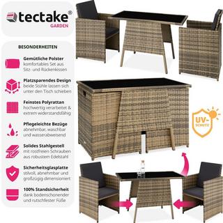 Tectake Salon de jardin LAUSANNE 2 places  