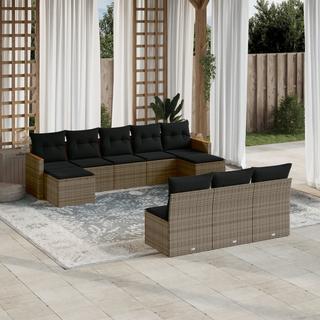 VidaXL set divano da giardino Polirattan  