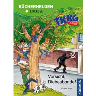 TKKG Junior, Bücherhelden 1. Klasse, Vorsicht, Diebesbande! Vogel, Kirsten; Julian, COMICON S.L.; Beroy + San (Illustrationen) Copertina rigida 