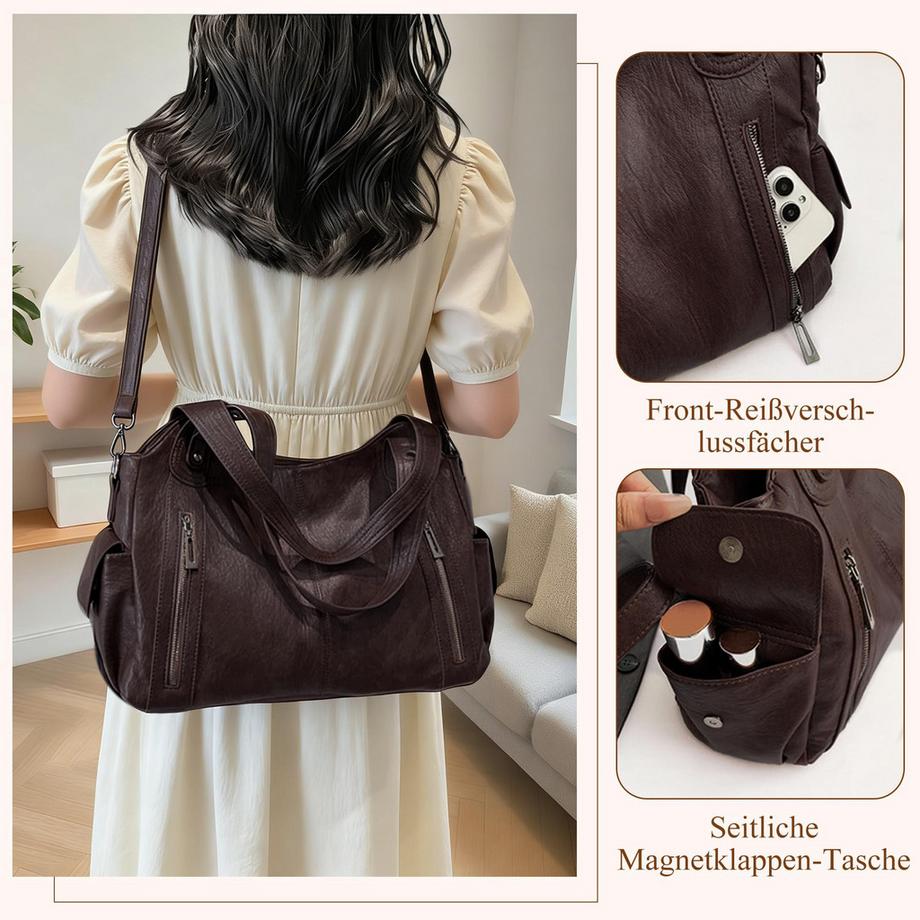 Only-bags.store Grosse Vintage Style Shopper Schultertasche  