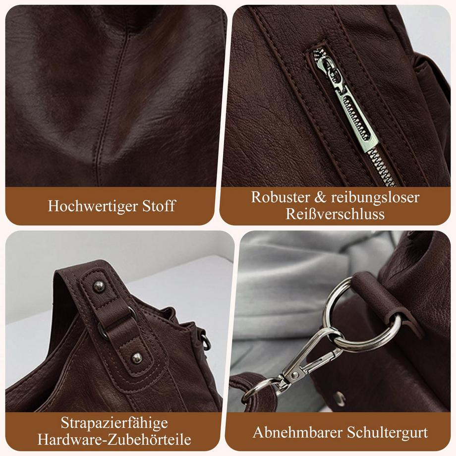 Only-bags.store Grosse Vintage Style Shopper Schultertasche  