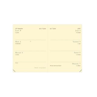 Quo Vadis Quo Vadis - Terminkalender - 2025 - Miniweek - Die Woche Horizontal - Französisch - Soho - Schwarz - Jan/Dez - 7x10 cm - Clairefontaine-Papier Elfenbein - Hergestellt in Frankreich  