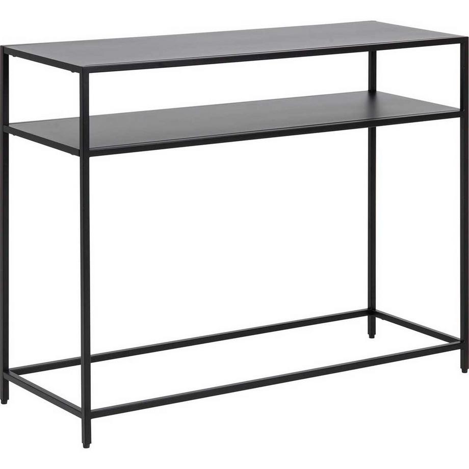 mutoni Table console métal brut noir mat 1 fond 100x79  