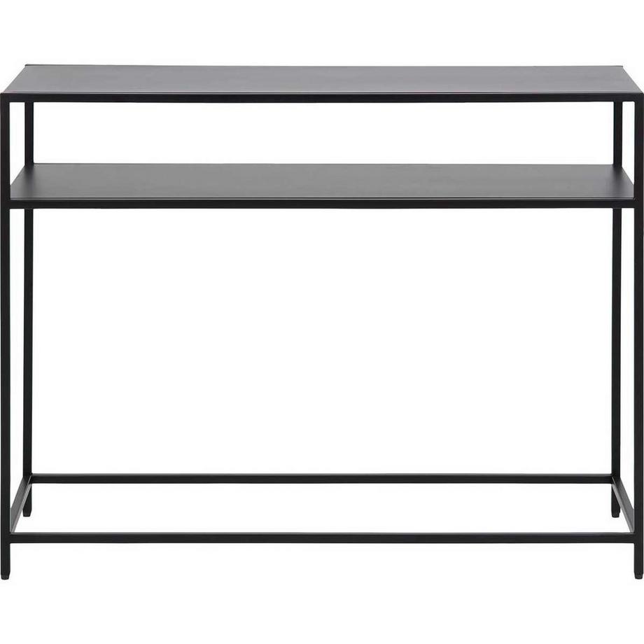 mutoni Table console métal brut noir mat 1 fond 100x79  