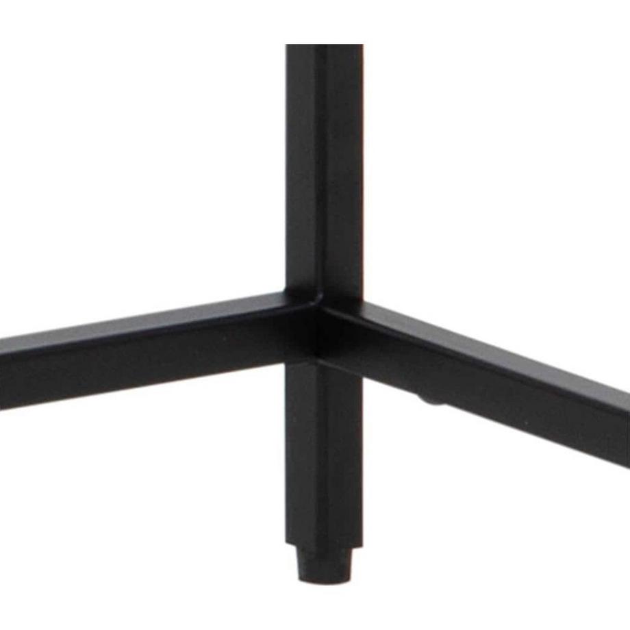 mutoni Table console métal brut noir mat 1 fond 100x79  