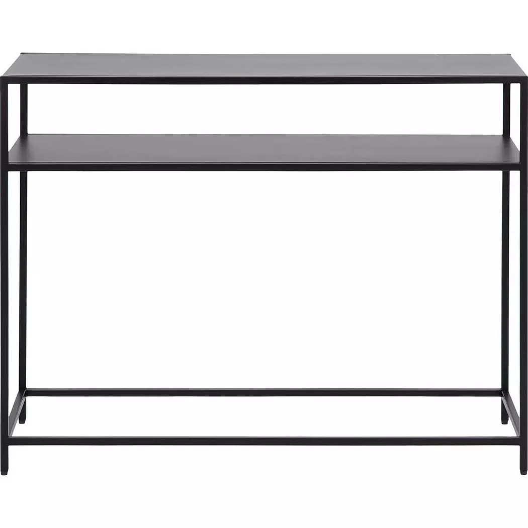 Newcastle Console Table with Open Shelf in Matt Black, none