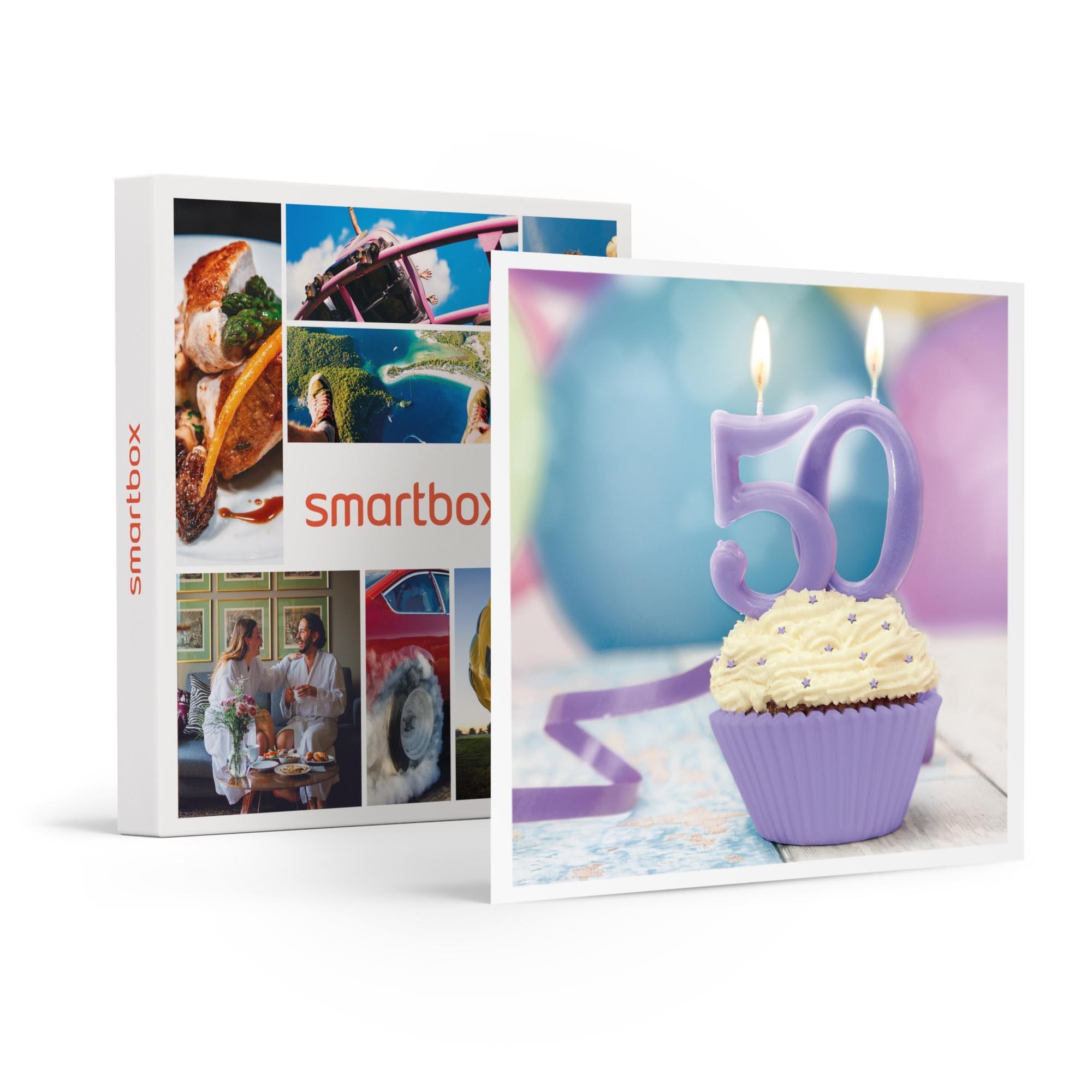 Smartbox Un compleanno speciale, 50 anni! Viaggio in Europa, cena gourmet o  avventura per 2 - Cofanetto regalo